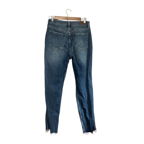 Ripped Distressed High Waisted Jeans Medium Wash Denim - Picture 6 of 6